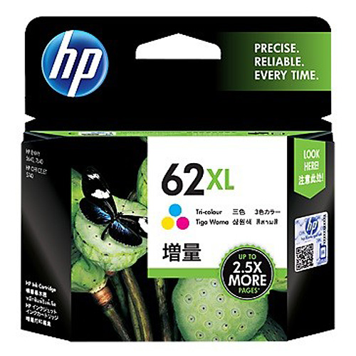 HP C2P07AA (No.62XL) 칼라/정품/대용량/415매